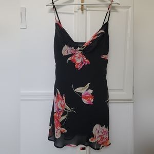 Front Twist Mini Slip Dress